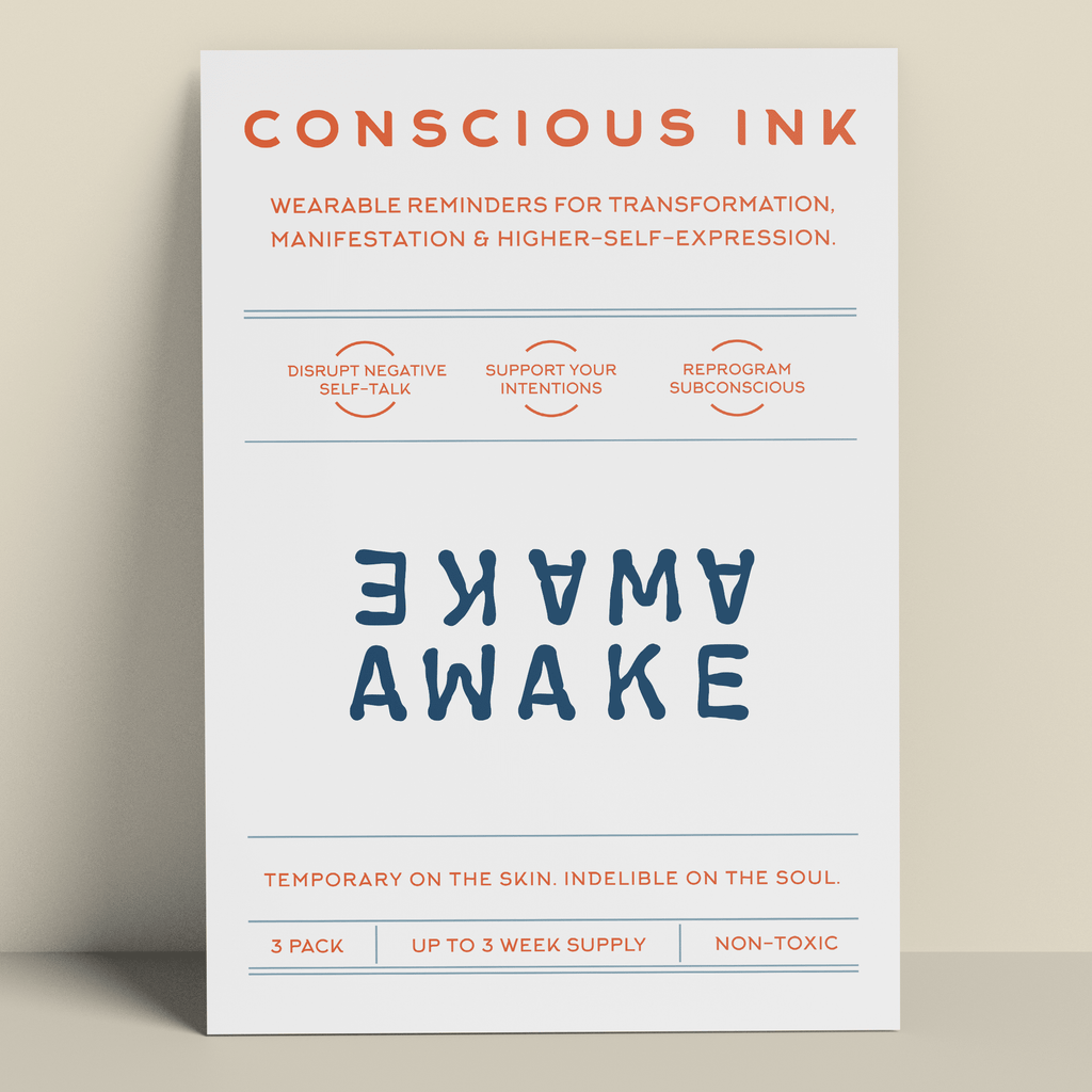 AWAKE AWAKE Manifestation Tattoo Temporary Tattoos Conscious Ink 