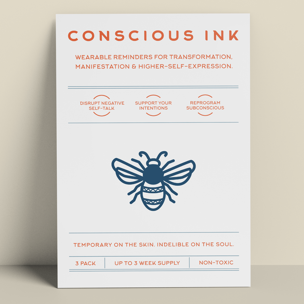 Bee Manifestation Tattoo Temporary Tattoos Conscious Ink 