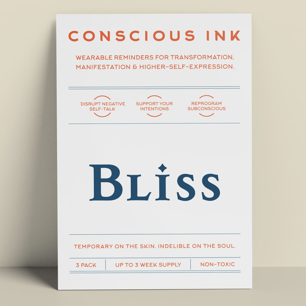 Bliss Manifestation Tattoo Temporary Tattoos Conscious Ink 