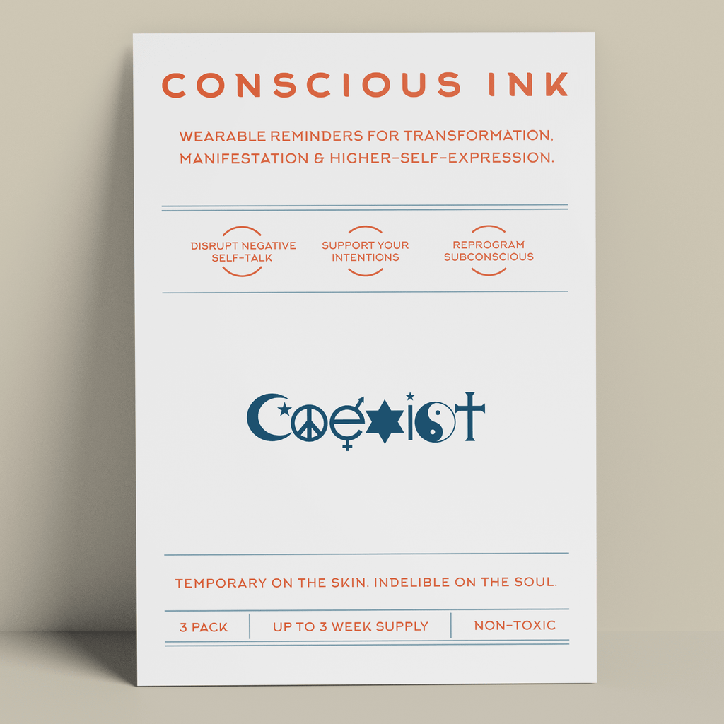 Coesist Manifestation Tattoo Temporary Tattoos Conscious Ink 