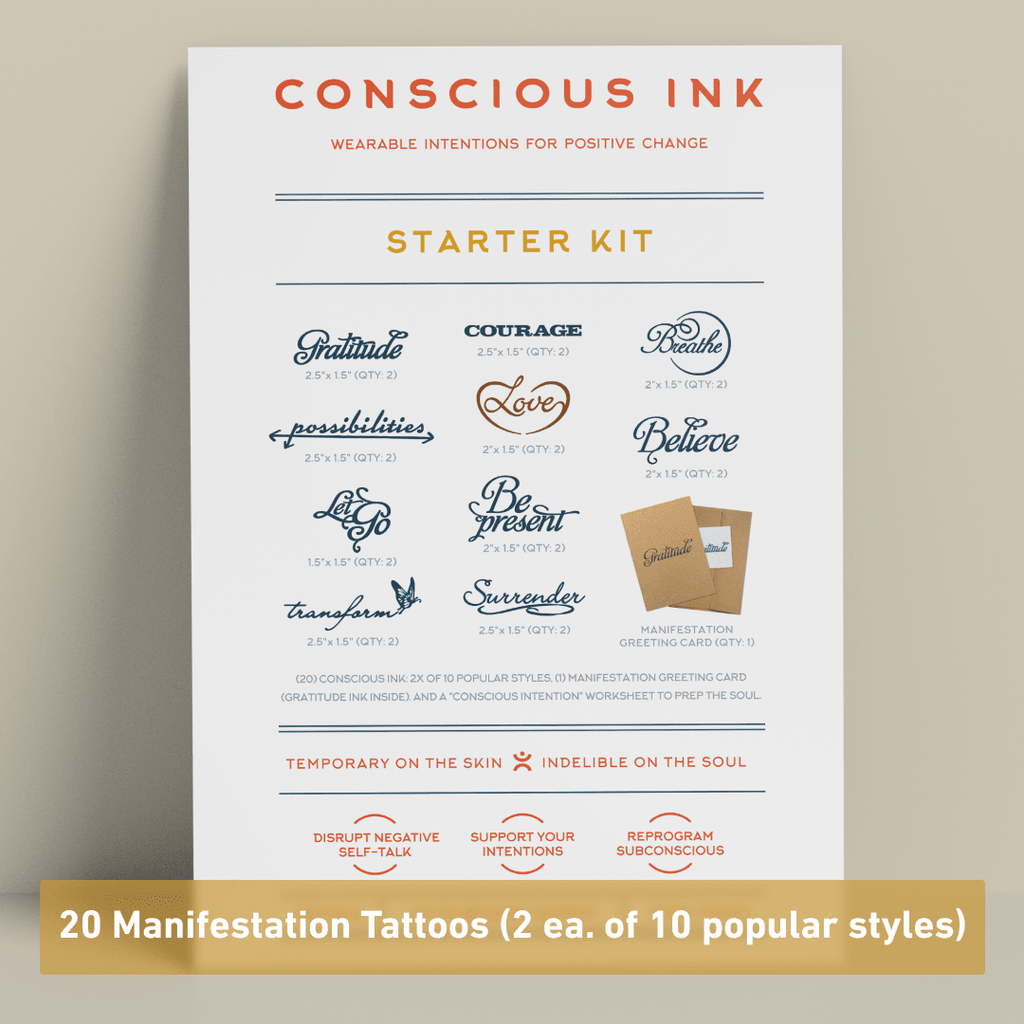 Conscious Ink Starter Kit (Save 38%) Temporary Tattoos Pack Conscious Ink 