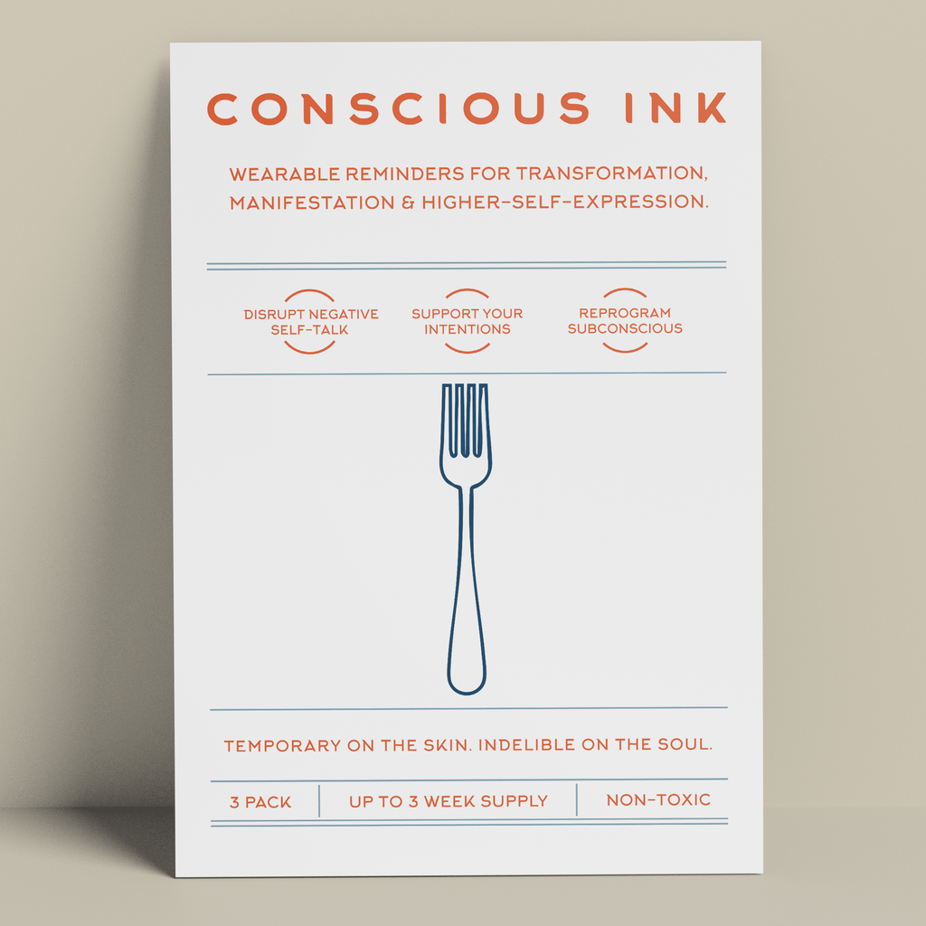 Fork (the best is yet to come) Manifestation Tattoo Temporary Tattoos Conscious Ink 