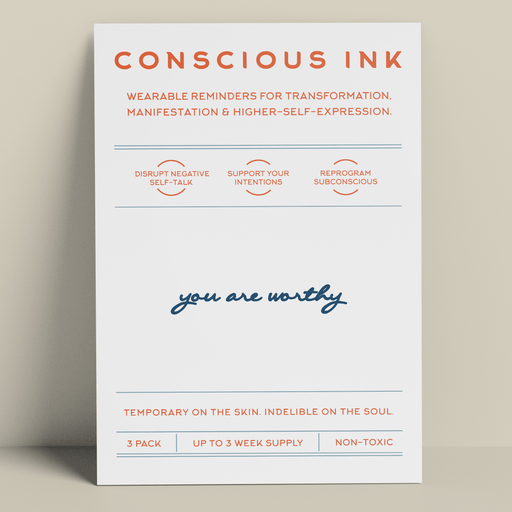 FREE “You Are Worthy” 3-Pack Conscious Ink 