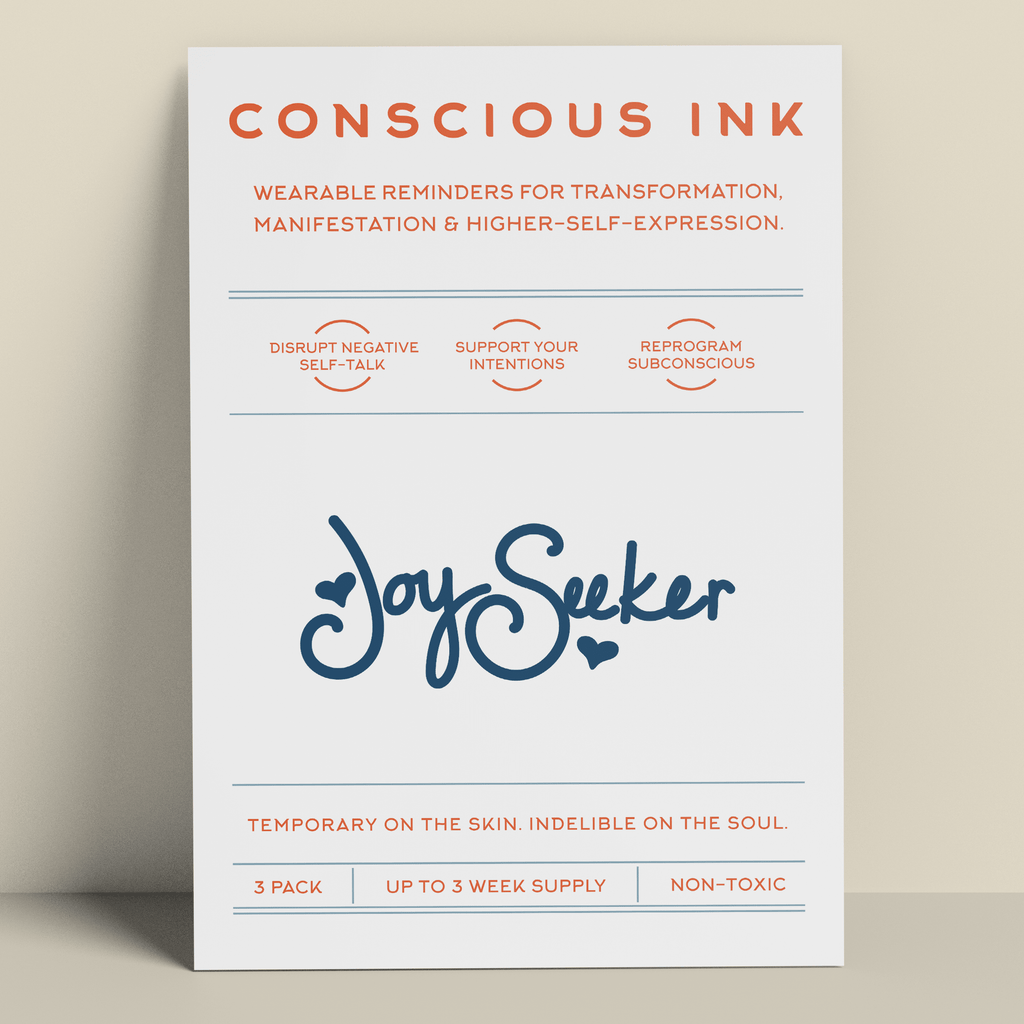 Joy Seeker Manifestation Tattoo Temporary Tattoos Conscious Ink 