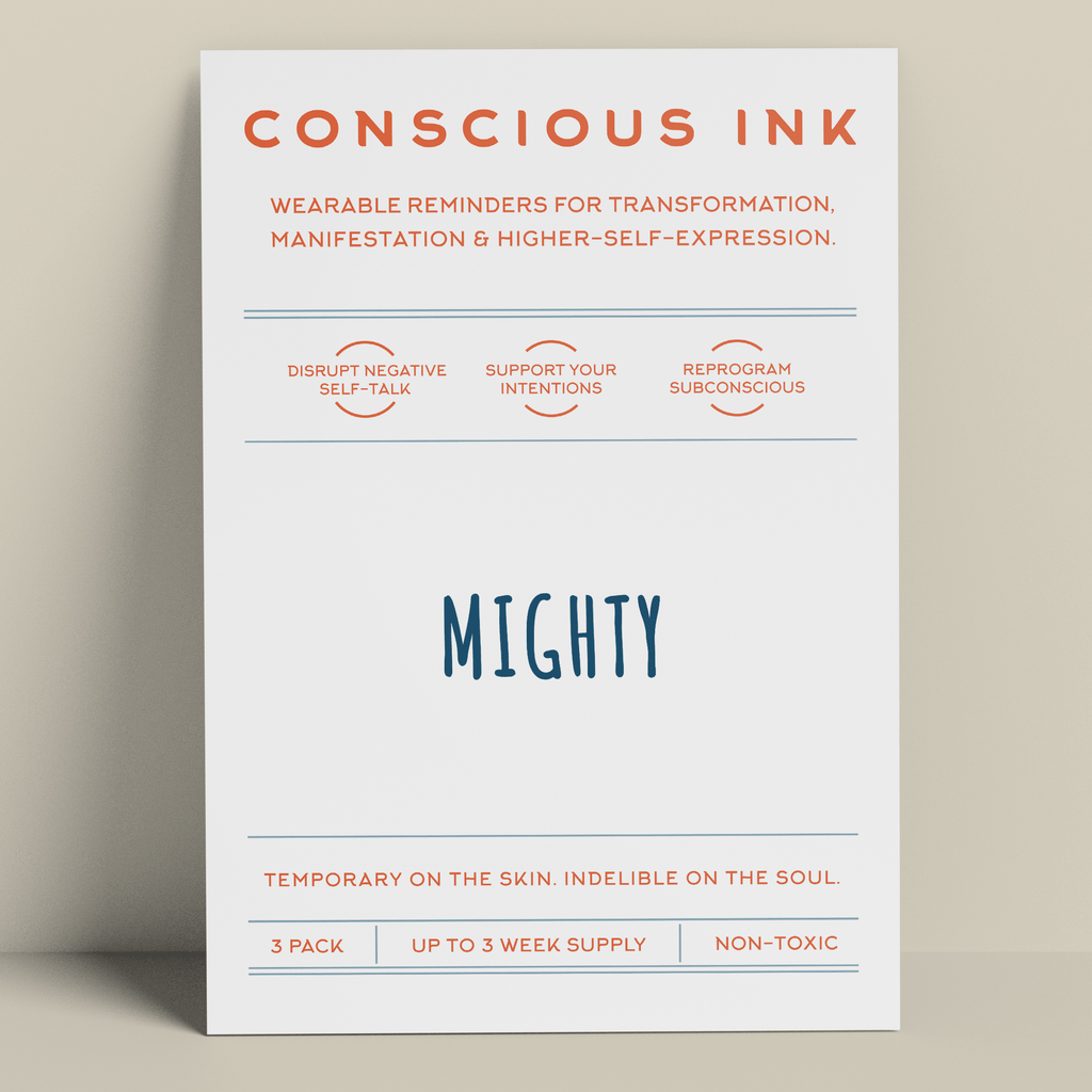 Mighty Manifestation Tattoo Temporary Tattoos Conscious Ink 