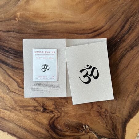 Om Manifestation Tattoo Greeting Card Temporary Tattoos Greeting Card Conscious Ink 