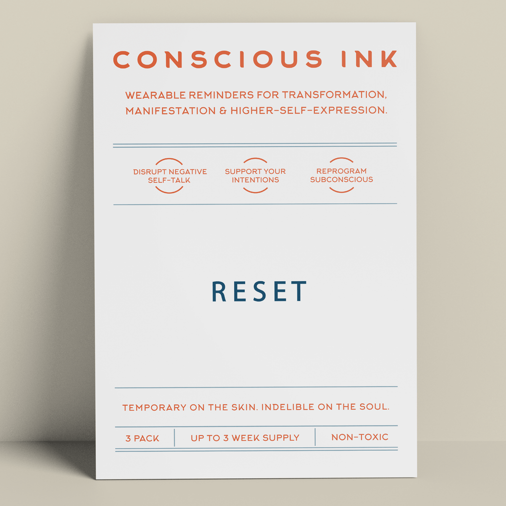 Reset Manifestation Tattoo Temporary Tattoos Conscious Ink 