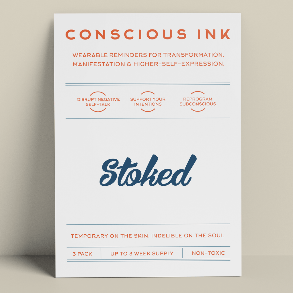 Stoked Manifestation Tattoo Temporary Tattoos Conscious Ink 