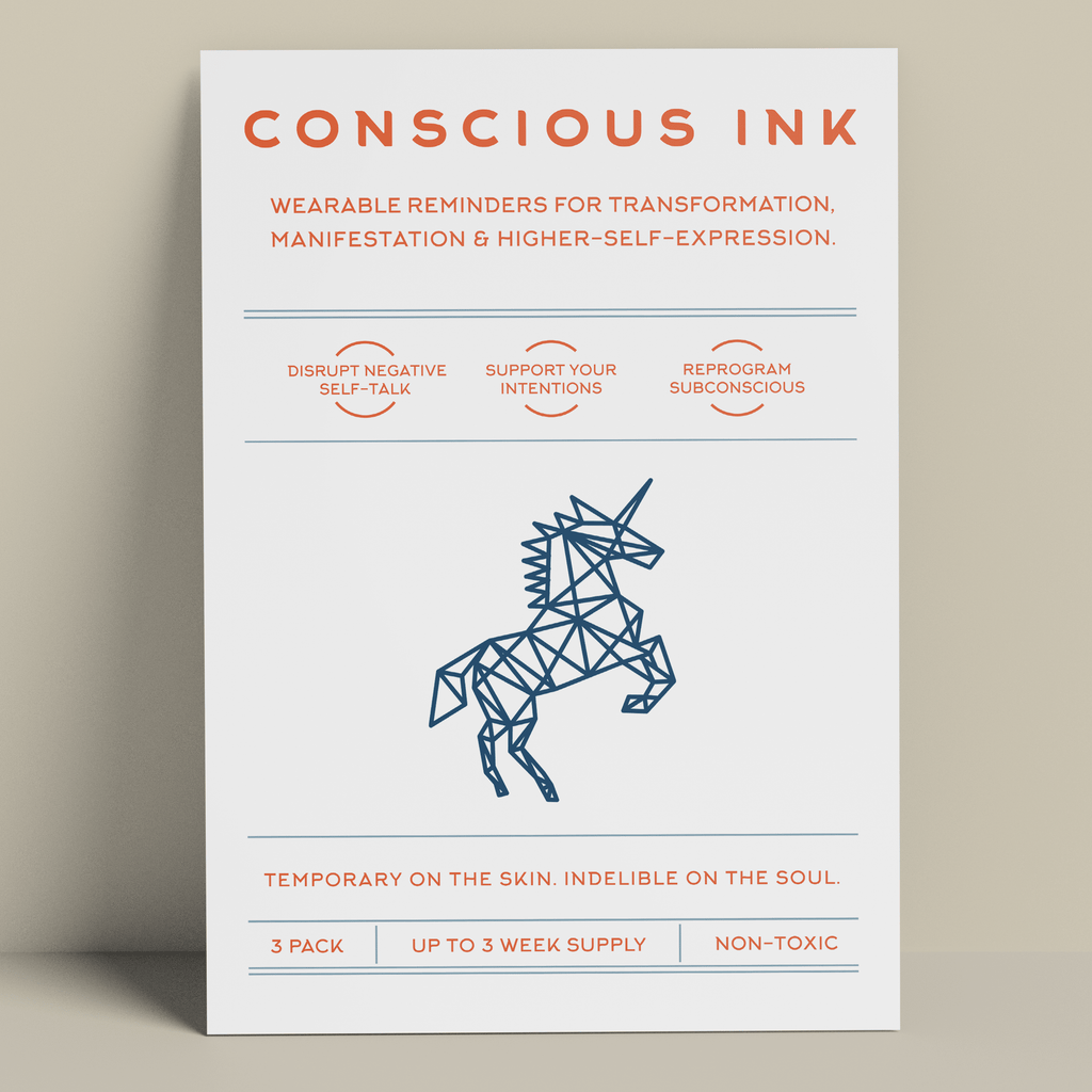 Unicorn Manifestation Tattoo Temporary Tattoos Conscious Ink 