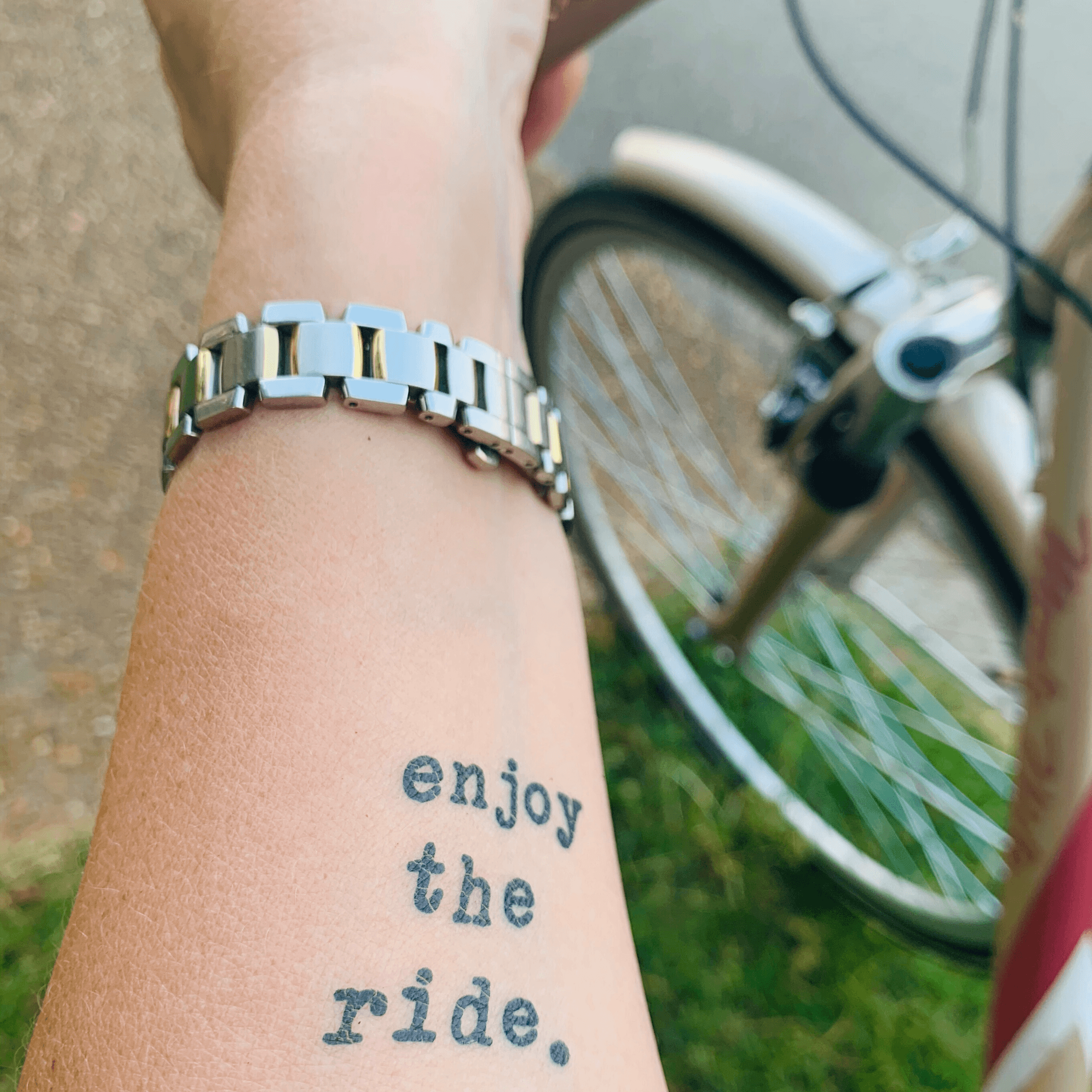 Enjoy The Ride Temporary Tattoo - Enjoy The Ride Manifestation Tattoo –  Conscious Ink