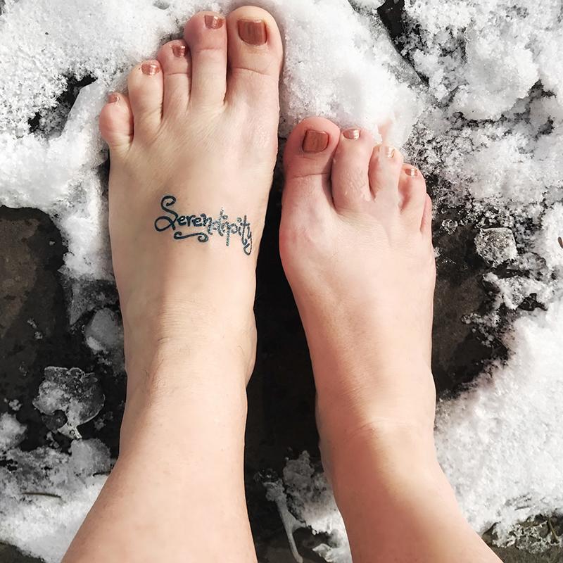 serendipity foot tattoo